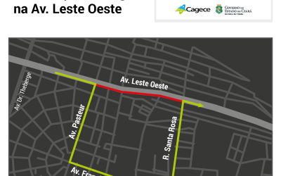 Obra da Cagece na avenida Leste Oeste tem novo desvio