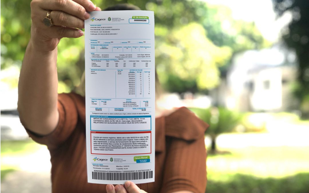 Serviços essenciais: Cagece alerta sobre a importância de manter em dia pagamento de faturas