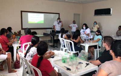 Oficina de artesanato ofertada pela Cagece promove geração de renda para catadores e pessoas em situação de vulnerabilidade social
