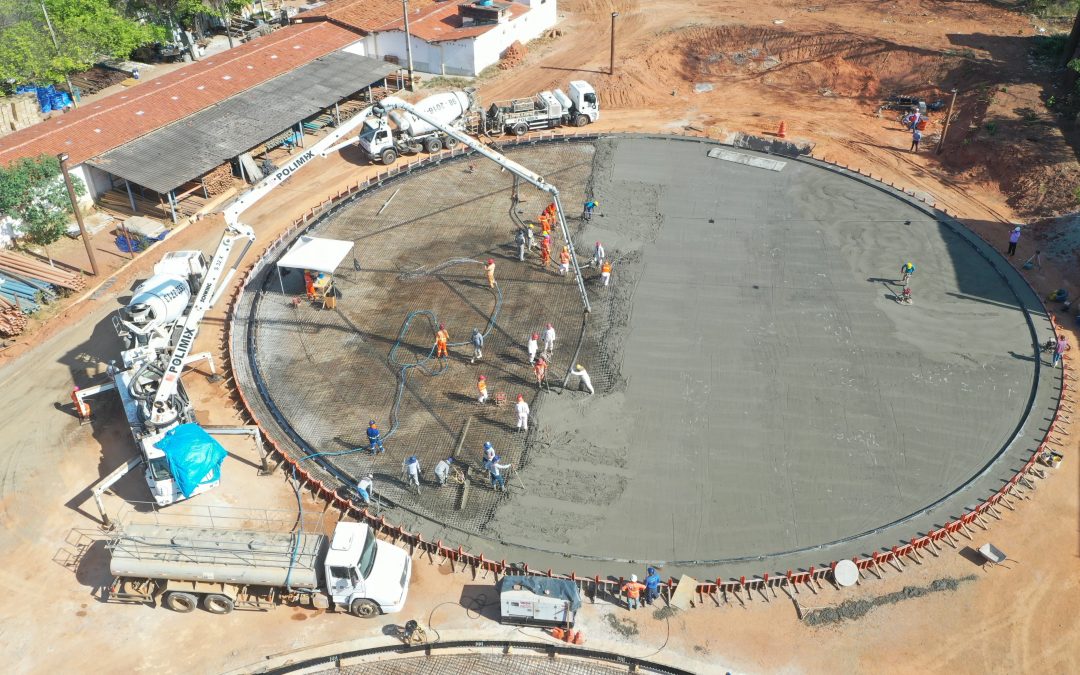 Megaoperação inicia concretagem dos reservatórios de Juazeiro do Norte