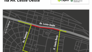 Obra da Cagece na avenida Leste Oeste tem novo desvio