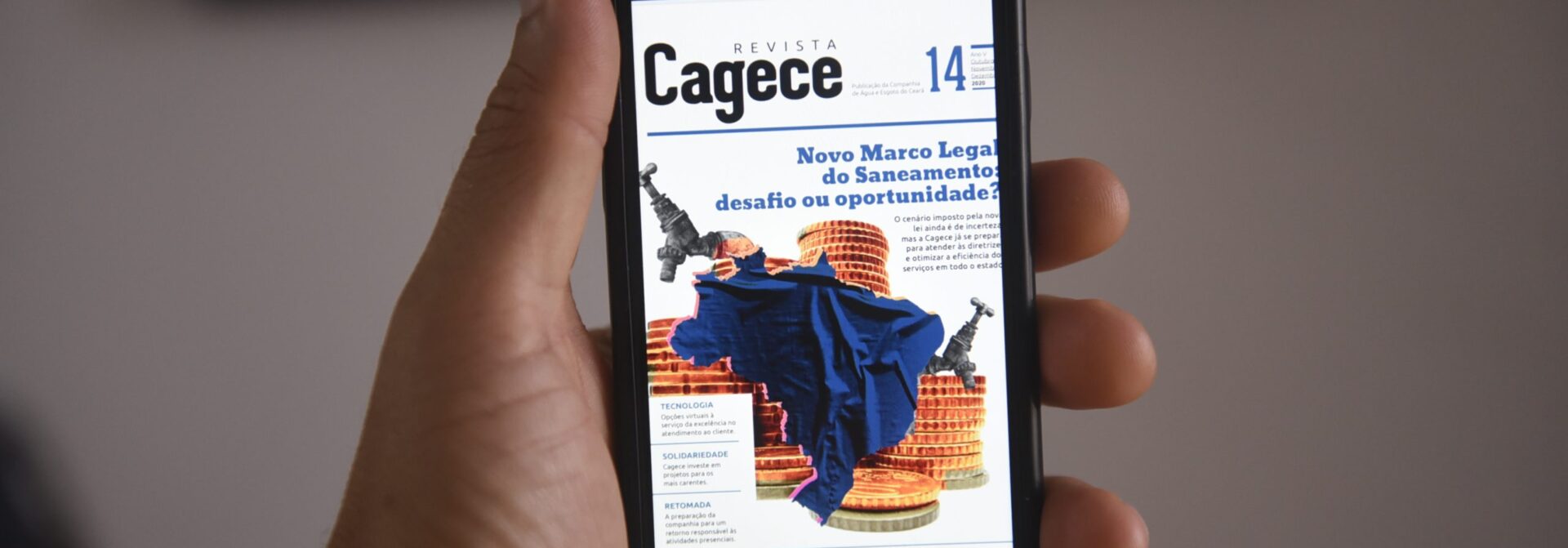 Edição da Revista Cagece traz os desafios da nova Lei de Saneamento e da conjuntura pandêmica