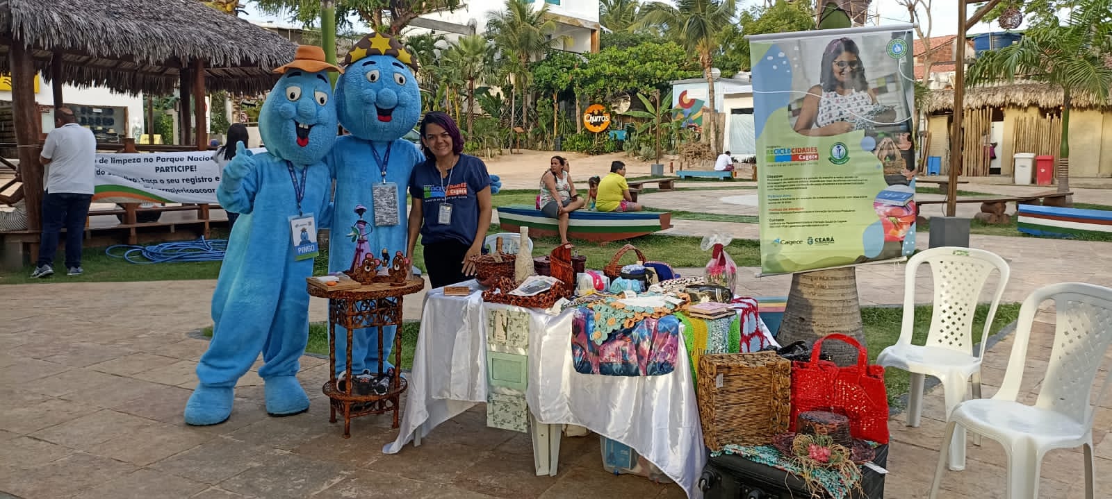 Cagece realiza ação educativa e oficina de materiais recicláveis em Jericoacoara